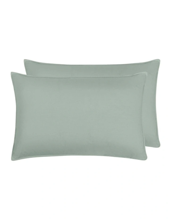 GIOIA CASA Vintage Washed Cotton Quilt Cover Set in Sage Green image 7
