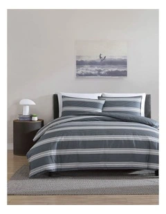 Craver Quilt Cover Set in Charcoal