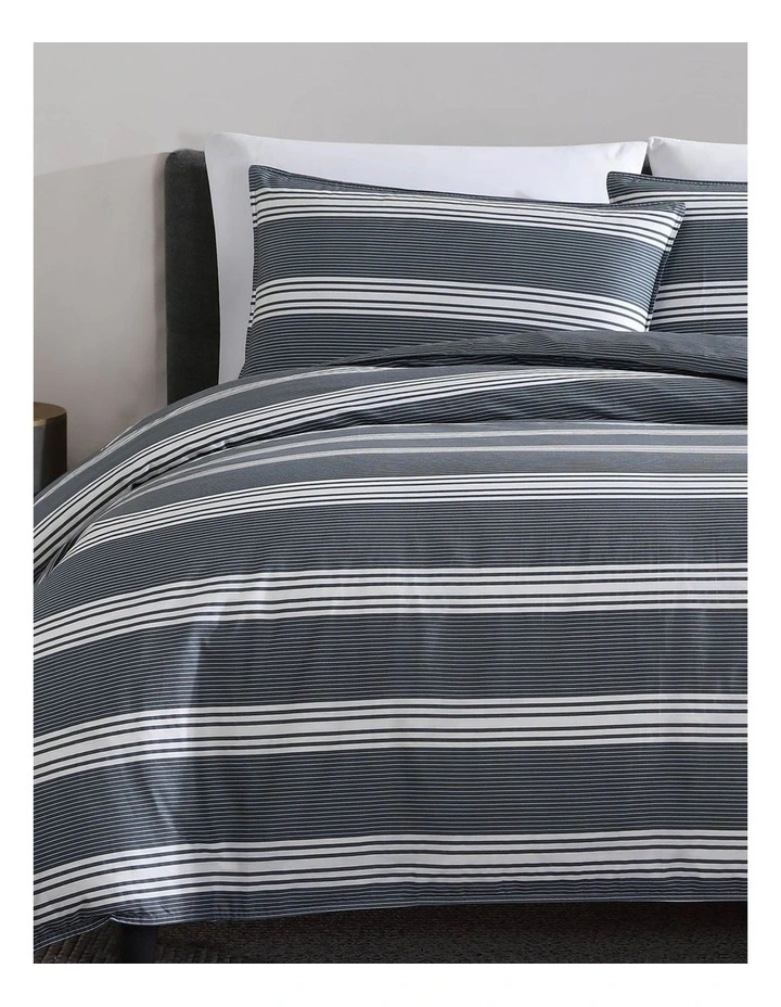 Craver Quilt Cover Set in Charcoal image 2