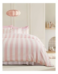GIOIA CASA Alice Reversible Printed Cotton Quilt Cover Set in Pink