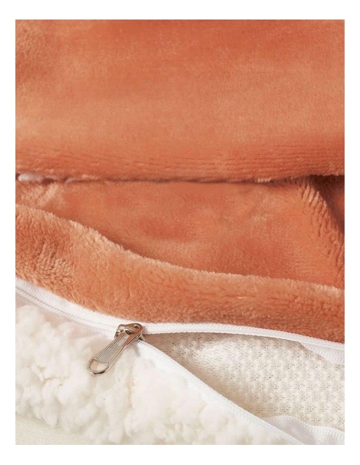 GIOIA CASA Teddy Sherpa Reversible Quilt Cover Set in Terracotta image 3