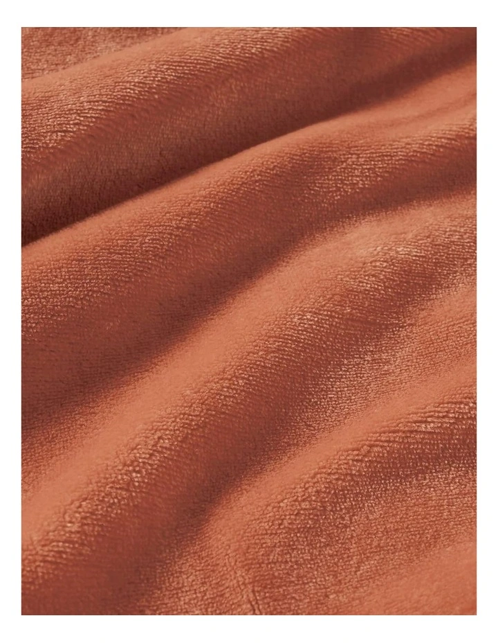GIOIA CASA Teddy Sherpa Reversible Quilt Cover Set in Terracotta image 4