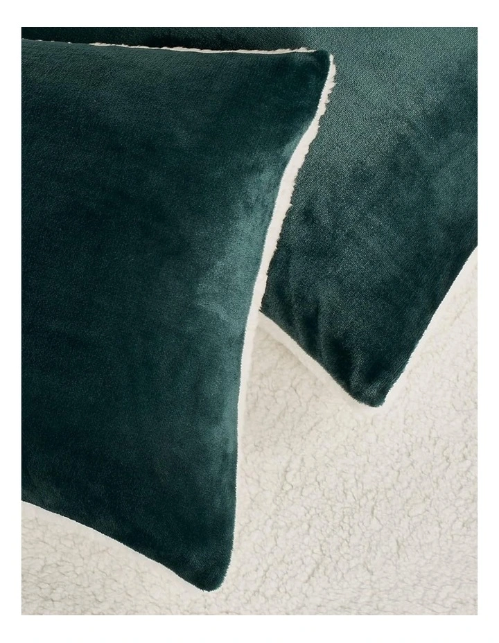 GIOIA CASA Teddy Sherpa Reversible Quilt Cover Set in Emerald Green image 6