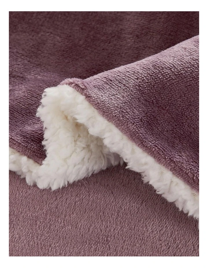 GIOIA CASA Teddy Sherpa Reversible Quilt Cover Set in Mauve image 3