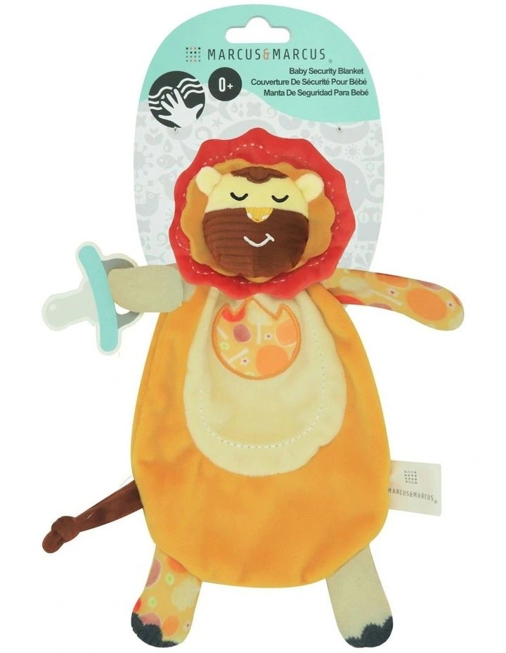 Marcus & Marcus 27cm Marcus Lion Sensory Security Blanket Baby/Infant 0 Red image 1