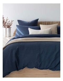 Dorset Waffle Quilt Cover Set Navy