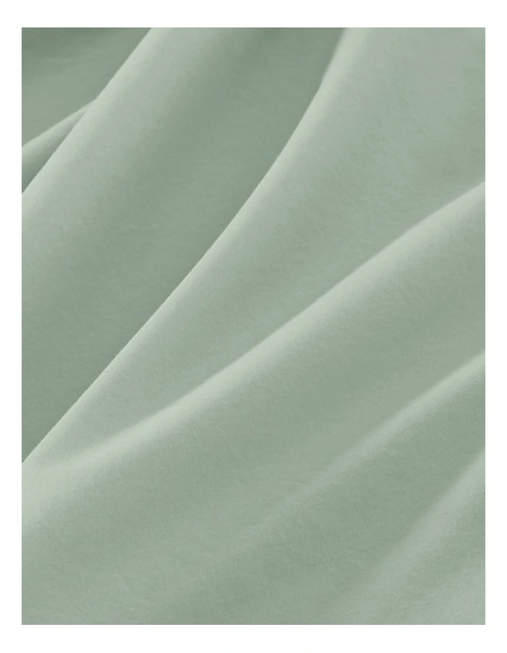 GIOIA CASA Vintage Washed Cotton Sheet Set in Sage Green image 4