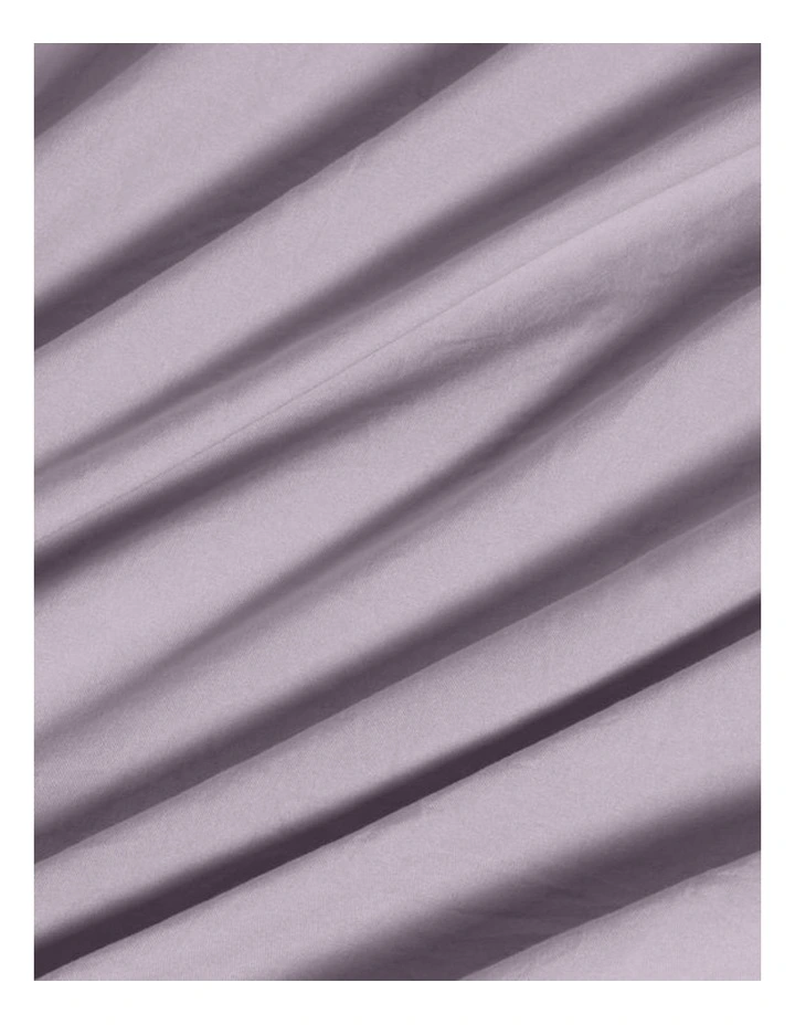 CleverPolly Vintage Washed Microfibre Fitted Sheet Set in Lilac image 3
