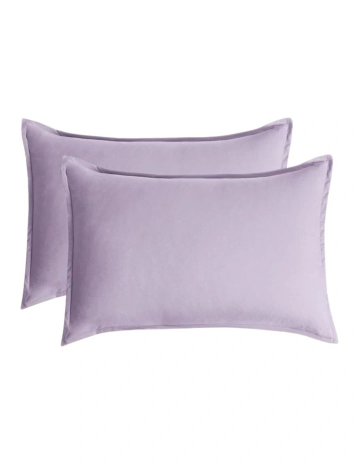 CleverPolly Vintage Washed Microfibre Fitted Sheet Set in Lilac image 5