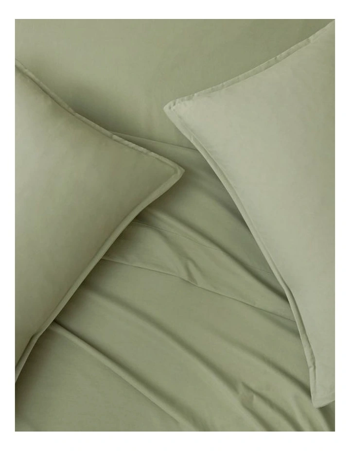 CleverPolly Vintage Washed Microfibre Sheet Set in Eucalypt image 5