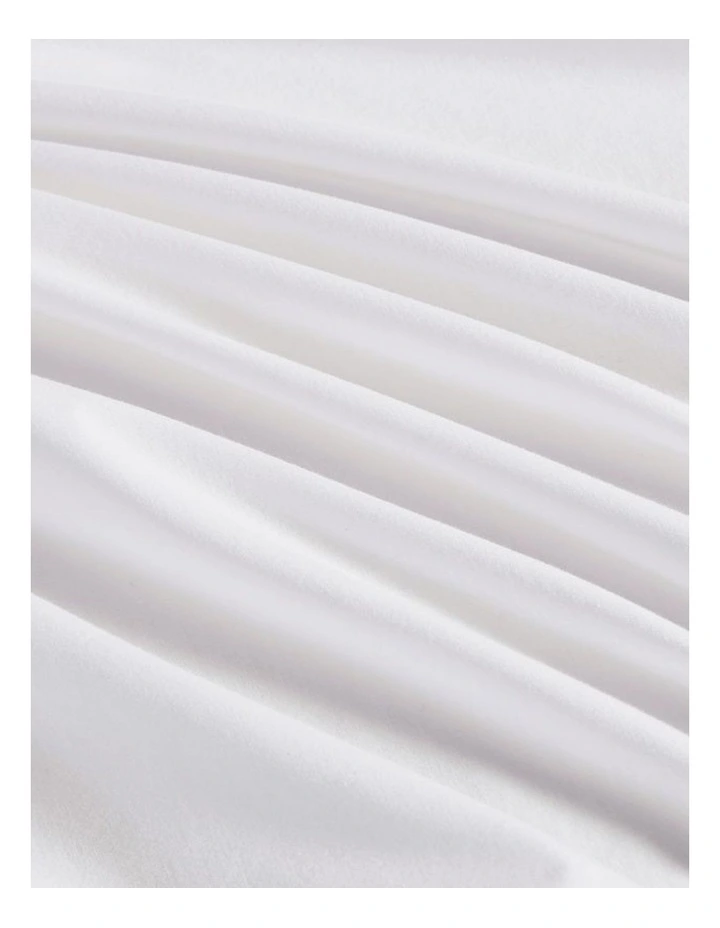 GIOIA CASA Vintage Washed Cotton Fitted Sheet Set in White image 5