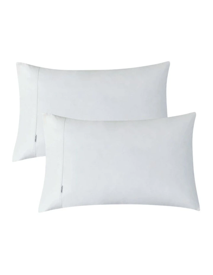 GIOIA CASA Vintage Washed Cotton Fitted Sheet Set in White image 6