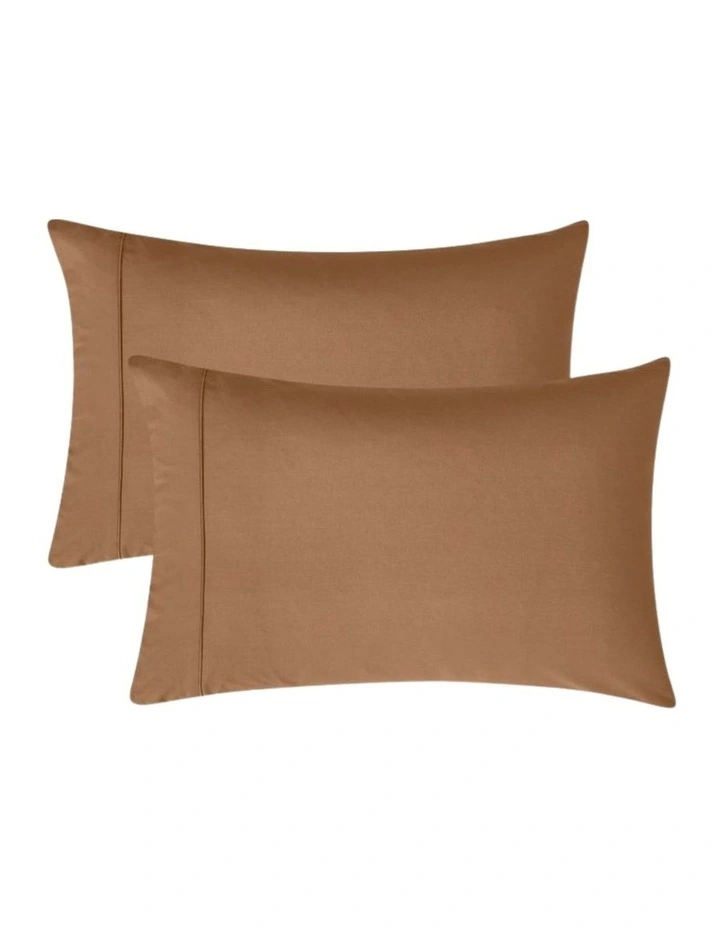 GIOIA CASA Vintage Washed Cotton Fitted Sheet Set in Rust image 4