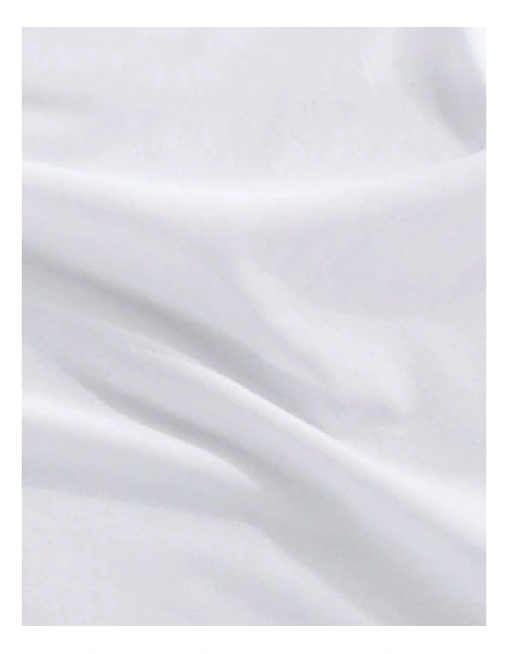 CleverPolly Vintage Washed Microfibre Sheet Set in White image 3