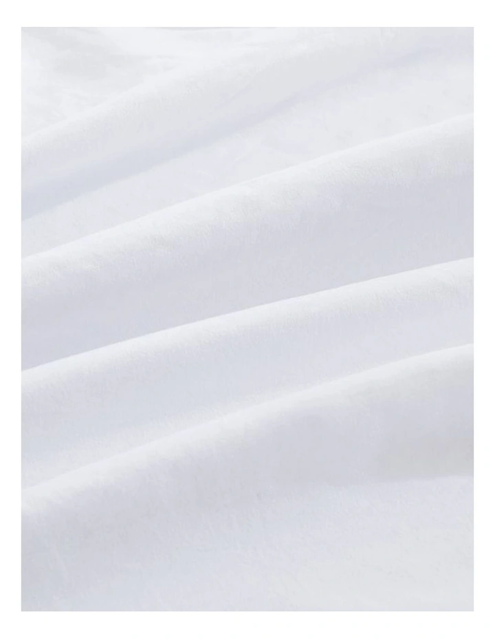 CleverPolly Vintage Washed Microfibre Sheet Set in White image 4