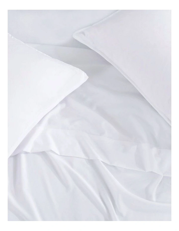 CleverPolly Vintage Washed Microfibre Sheet Set in White image 5