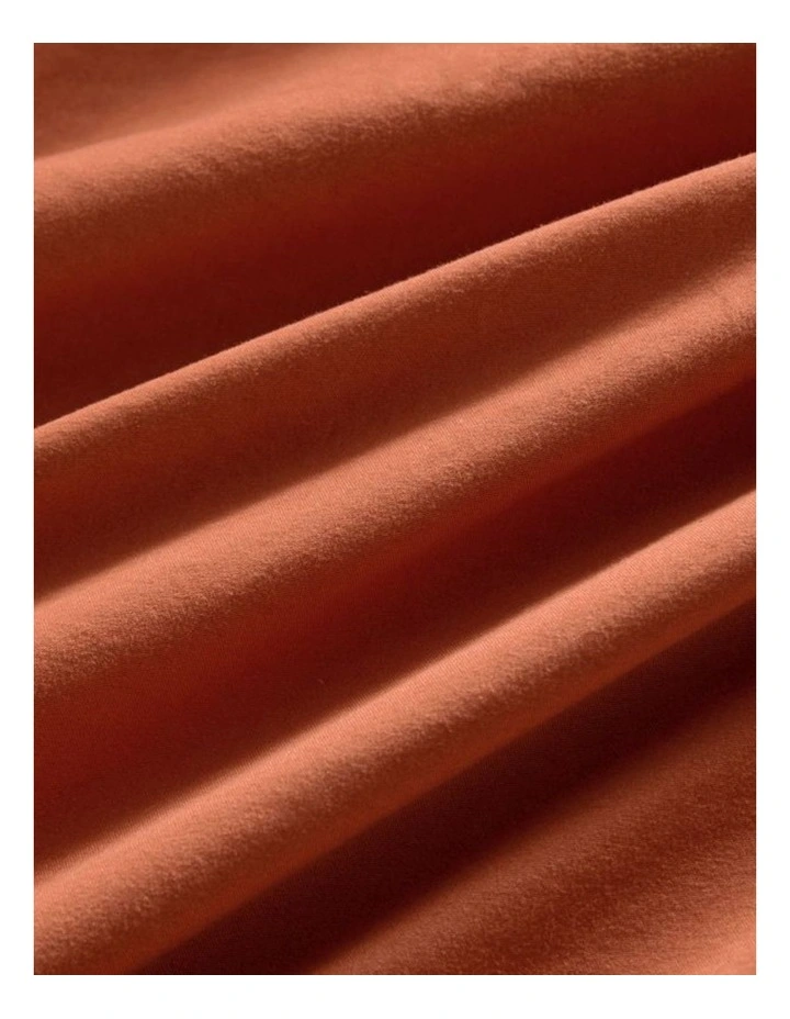 CleverPolly Vintage Washed Microfibre Sheet Set in Terracotta image 4