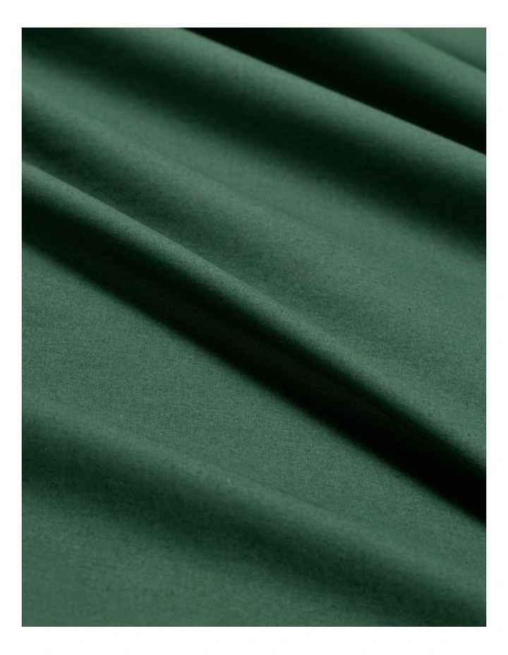 GIOIA CASA Vintage Washed Cotton Sheet Set in Forest Green image 4