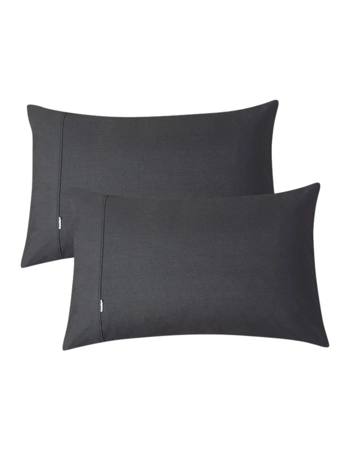 GIOIA CASA Vintage Washed Cotton Sheet Set in Charcoal image 4