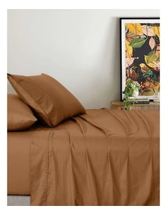 GIOIA CASA Vintage Washed Cotton Sheet Set in Rust