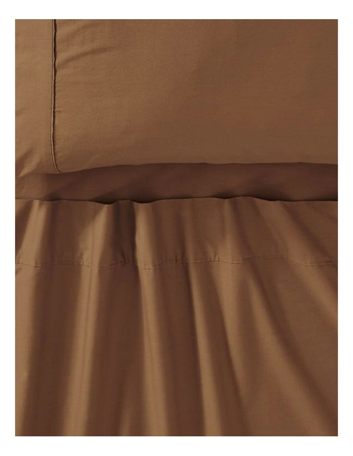 GIOIA CASA Vintage Washed Cotton Sheet Set in Rust image 2