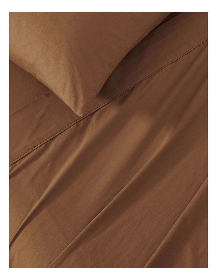 GIOIA CASA Vintage Washed Cotton Sheet Set in Rust image 3