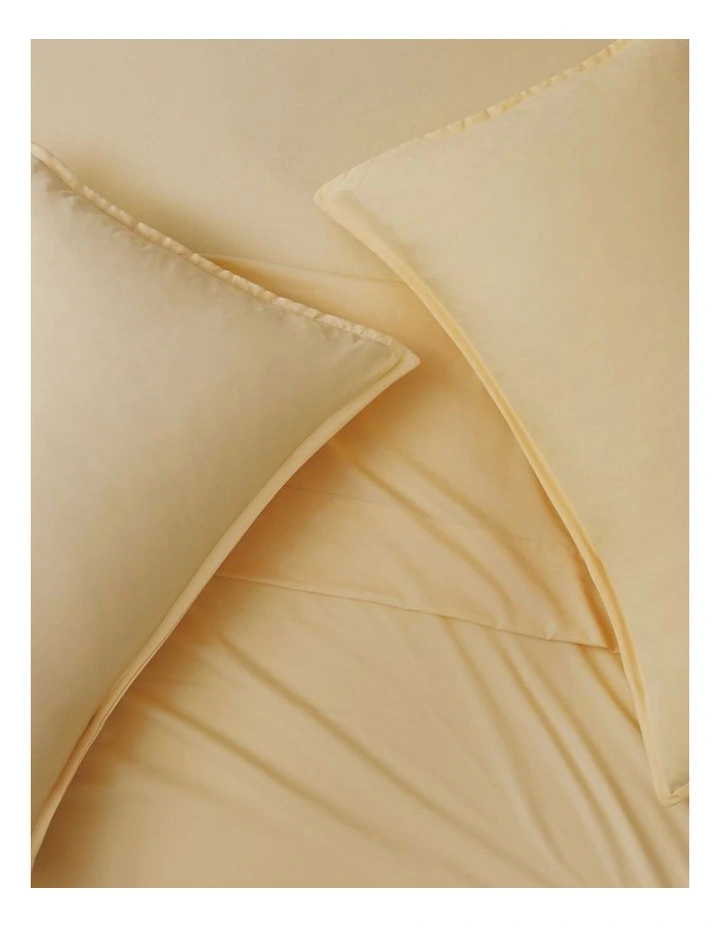 CleverPolly Vintage Washed Microfibre Sheet Set in Butter image 5