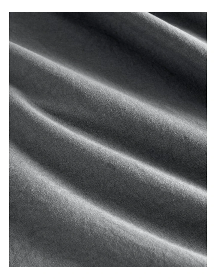CleverPolly Vintage Washed Microfibre Sheet Set in Grey image 4