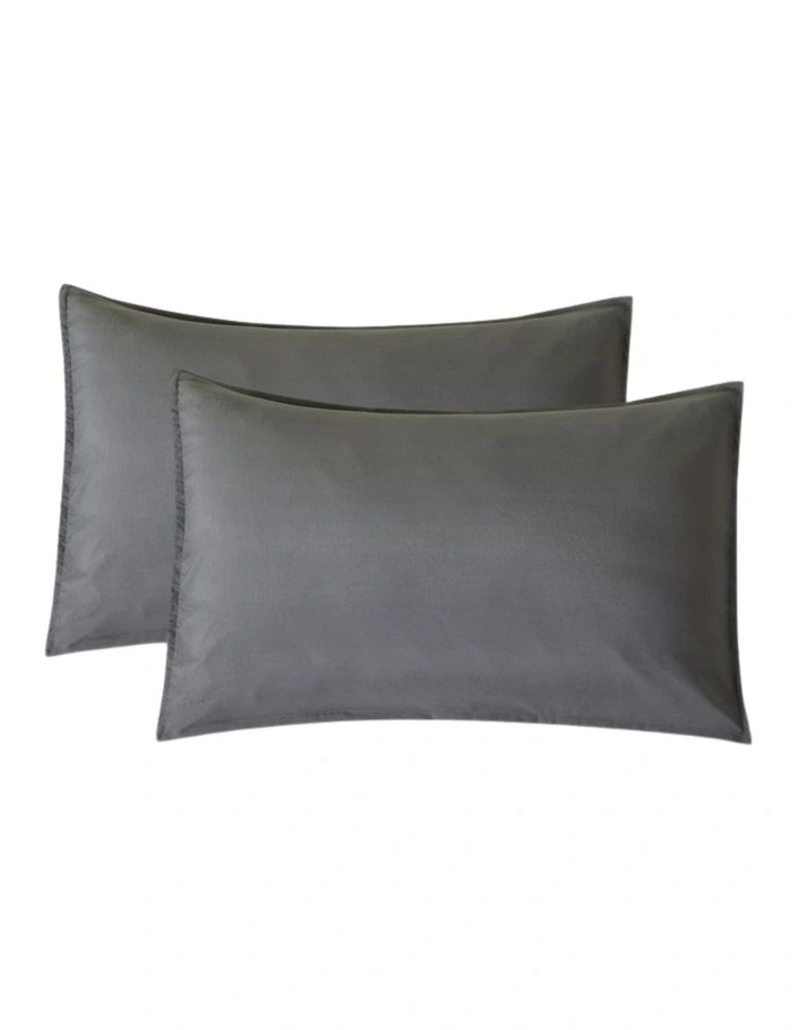 CleverPolly Vintage Washed Microfibre Sheet Set in Grey image 6
