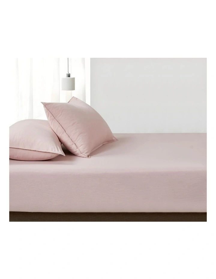 CleverPolly Vintage Washed Microfibre Fitted Sheet Set in Pink image 3