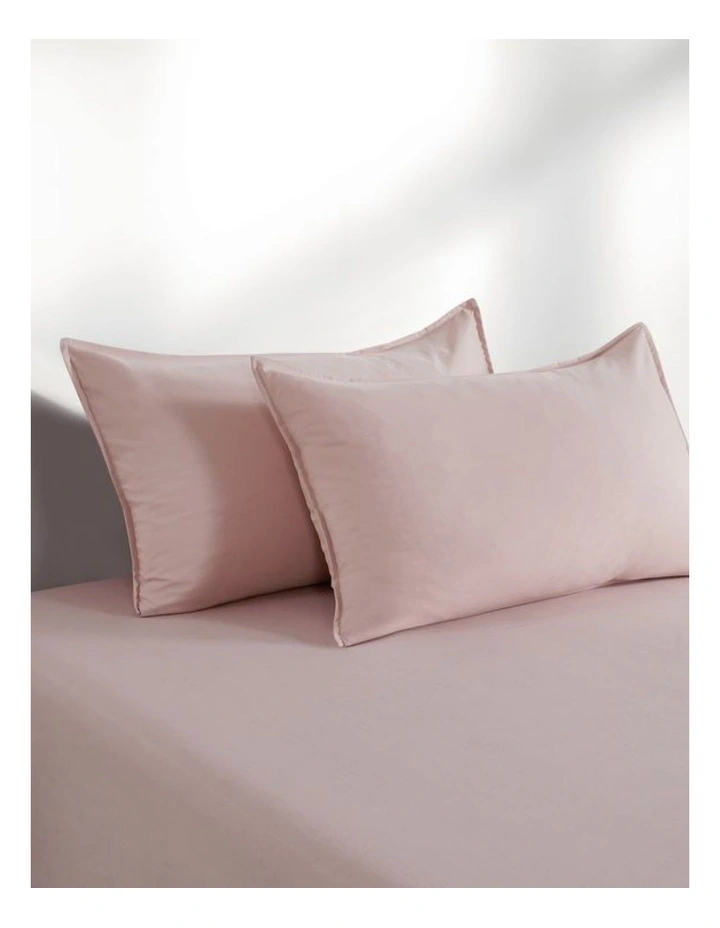 CleverPolly Vintage Washed Microfibre Fitted Sheet Set in Pink image 4