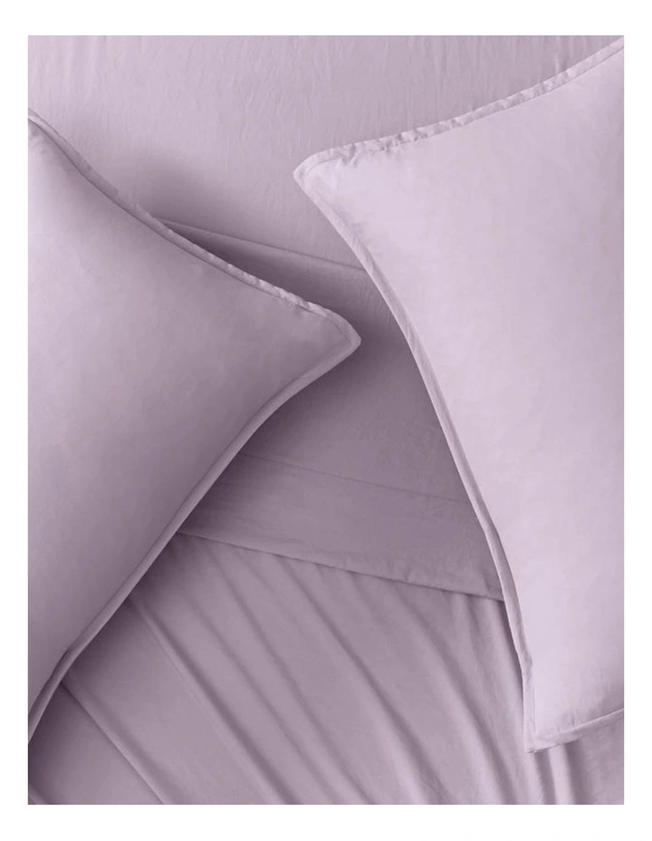 CleverPolly Vintage Washed Microfibre Sheet Set in Lilac image 4