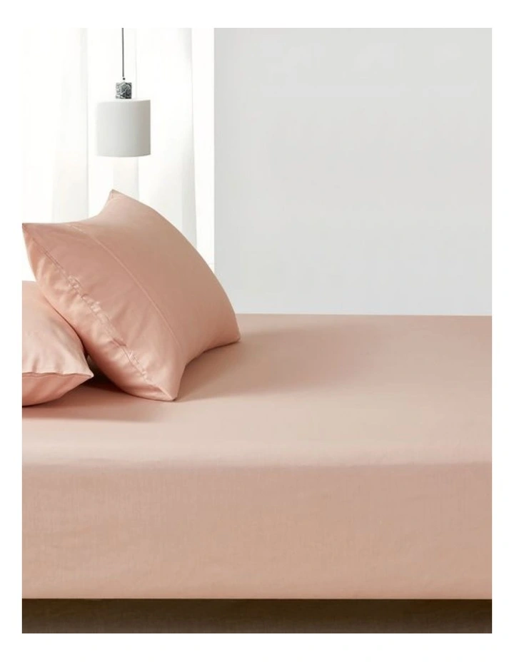 GIOIA CASA Vintage Washed Cotton Fitted Sheet Set in Pink image 4