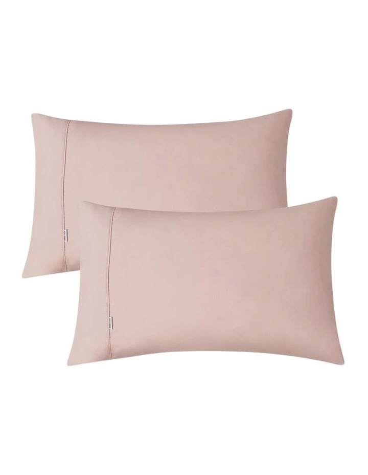 GIOIA CASA Vintage Washed Cotton Fitted Sheet Set in Pink image 6