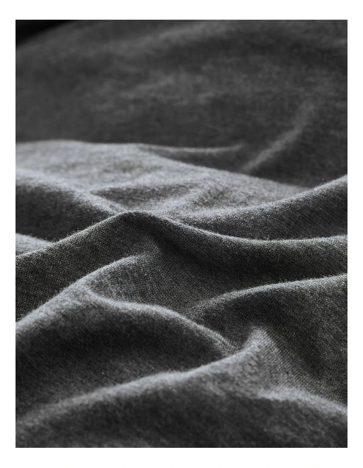 GIOIA CASA Jersey Cotton Fitted Sheet in Black Marble image 3