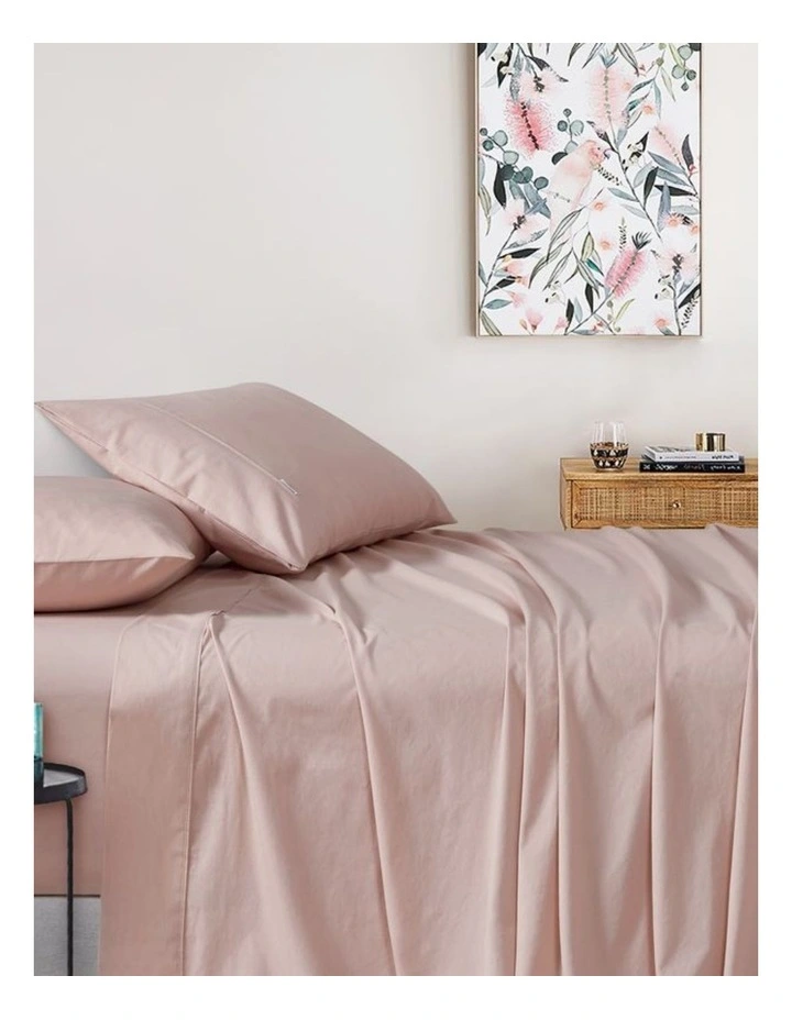 GIOIA CASA Vintage Washed Cotton Sheet Set in Pink image 1