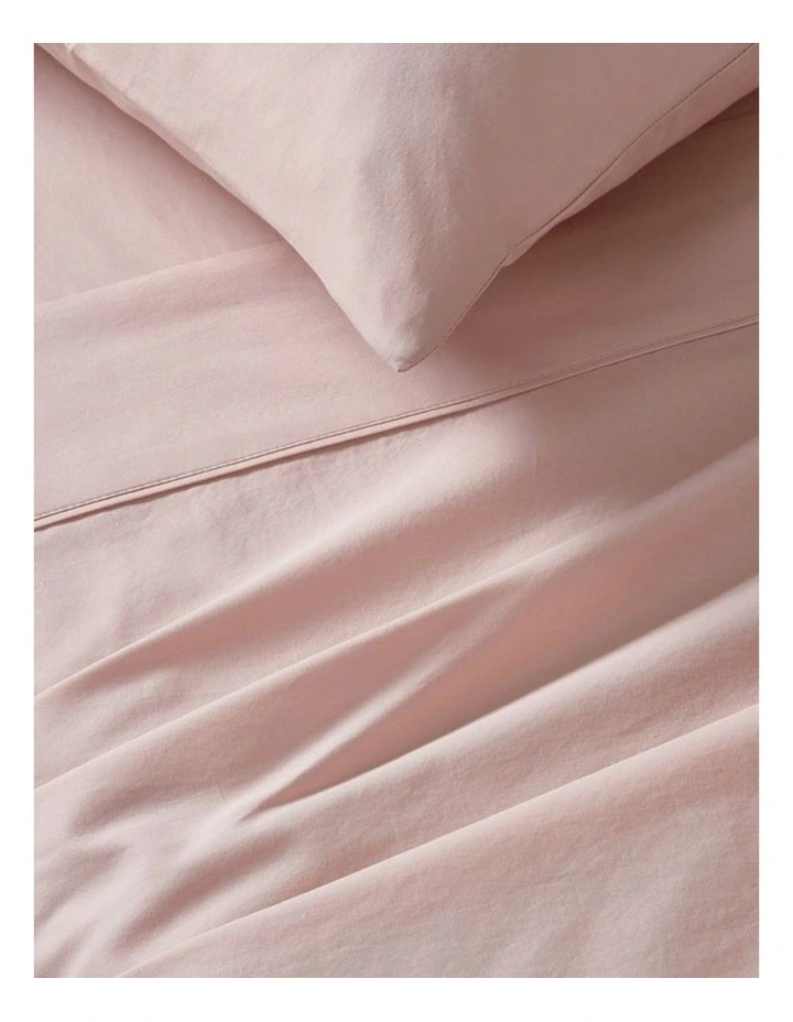 GIOIA CASA Vintage Washed Cotton Sheet Set in Pink image 3