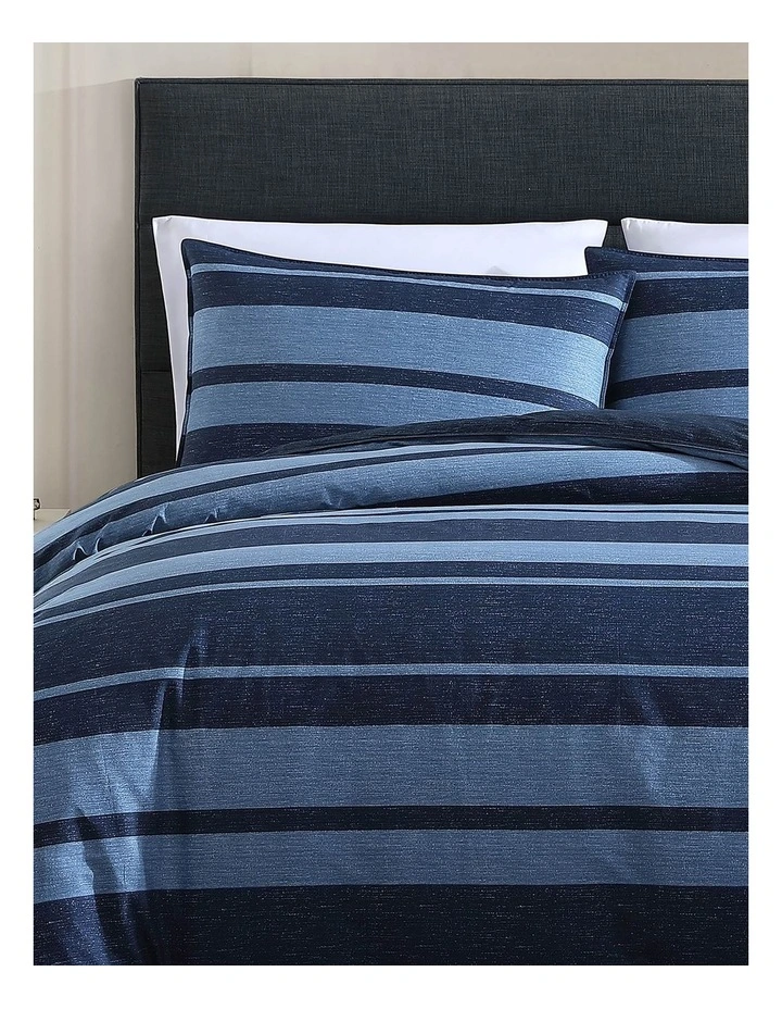 Longpoint Quilt Cover Set in Navy image 2