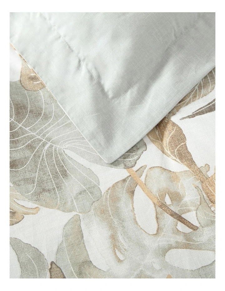 Raw Coast Quilt Cover Set in Green/Gold image 2