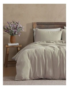 Earth Quilt Cover Set Coastal in Grey