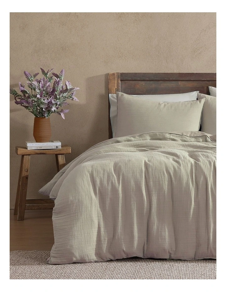 Earth Quilt Cover Set Coastal in Grey image 1