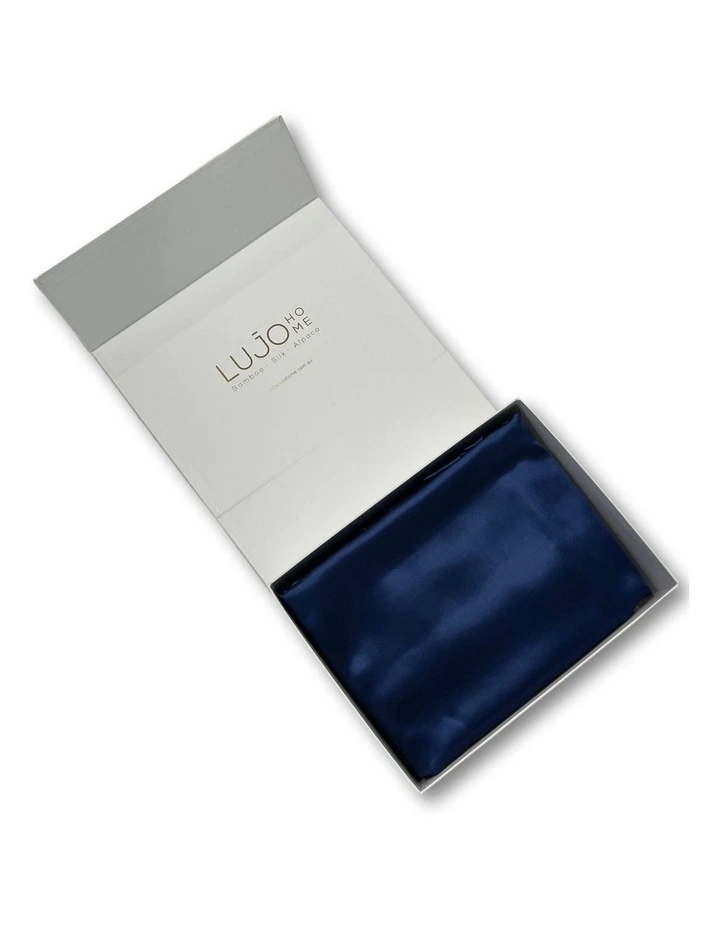 Silk Deep Fitted Sheet Navy image 1