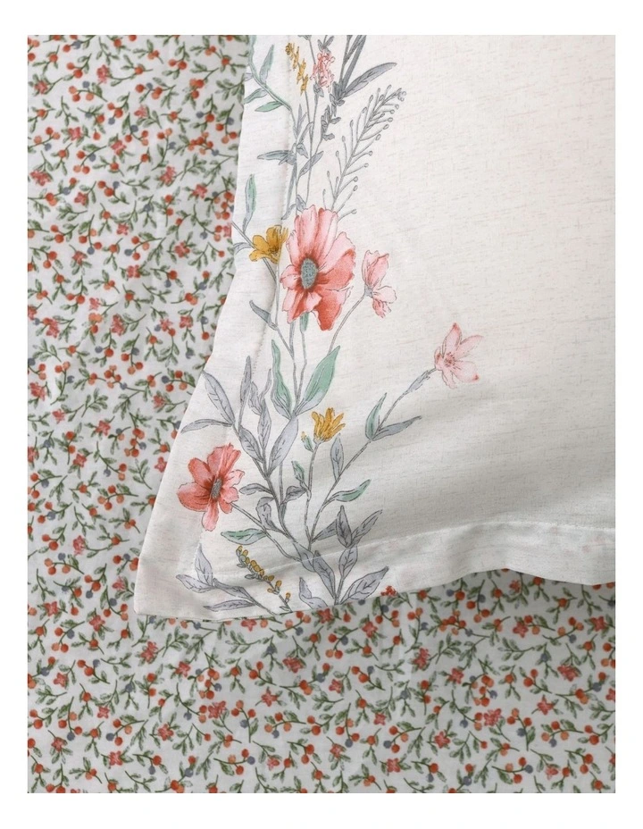 Dreamaker Bower Cotton Reversible Tailored European Pillowcase Twin Pack image 3