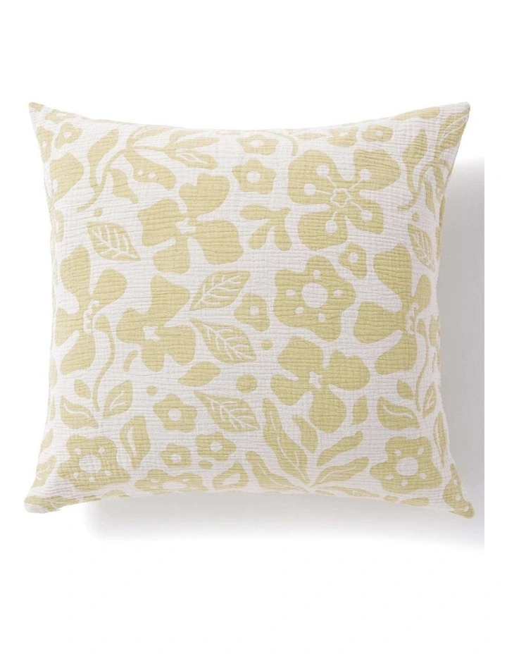 Dreamaker Briar Floral Cotton European Pillowcases Twin Pack in Buckwheat image 6