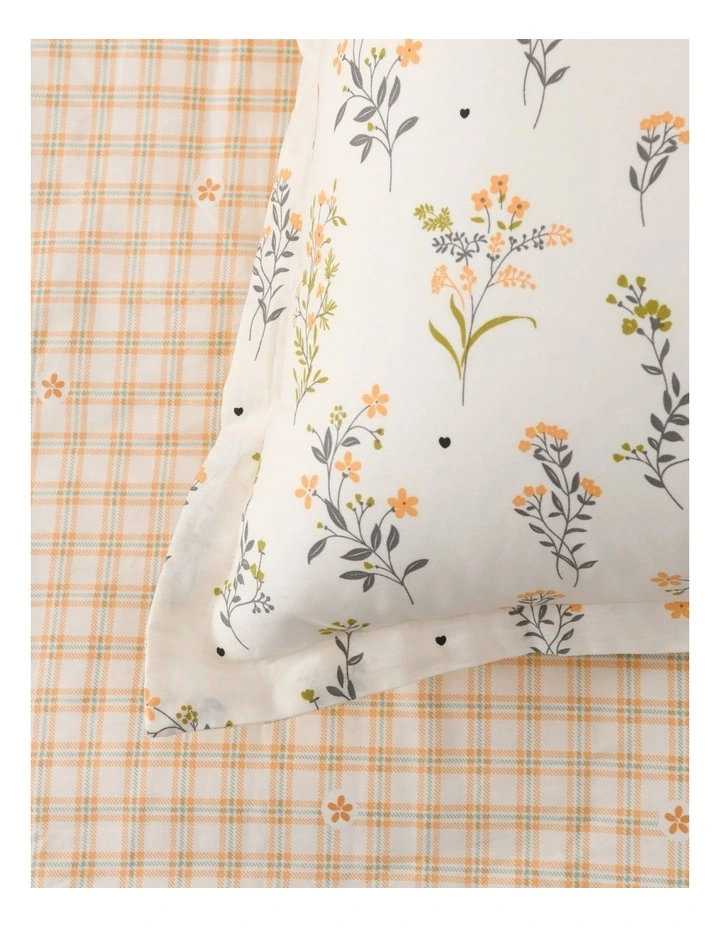 Dreamaker Wildflower Cotton Reversible Tailored European Pillowcase Twin Pack image 3