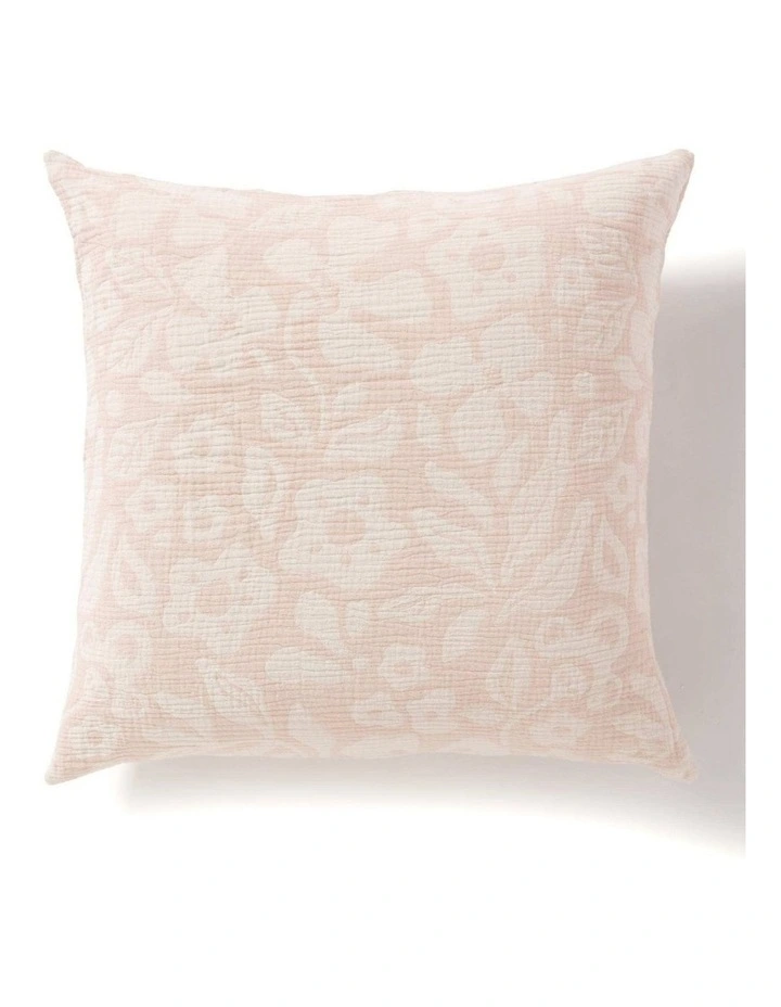 Dreamaker Briar Floral Cotton European Pillowcases Twin Pack in Pink image 5