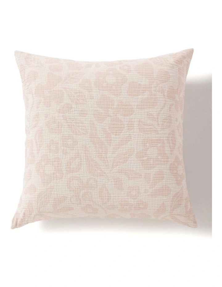 Dreamaker Briar Floral Cotton European Pillowcases Twin Pack in Pink image 6