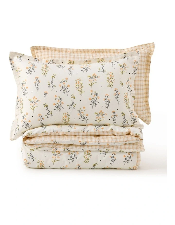 Dreamaker Wildflower Cotton Reversible Quilt Cover Set image 6