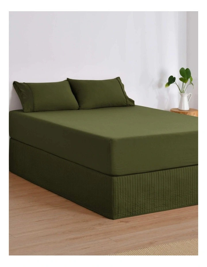 Dreamaker Quilted Valance in Olive image 2