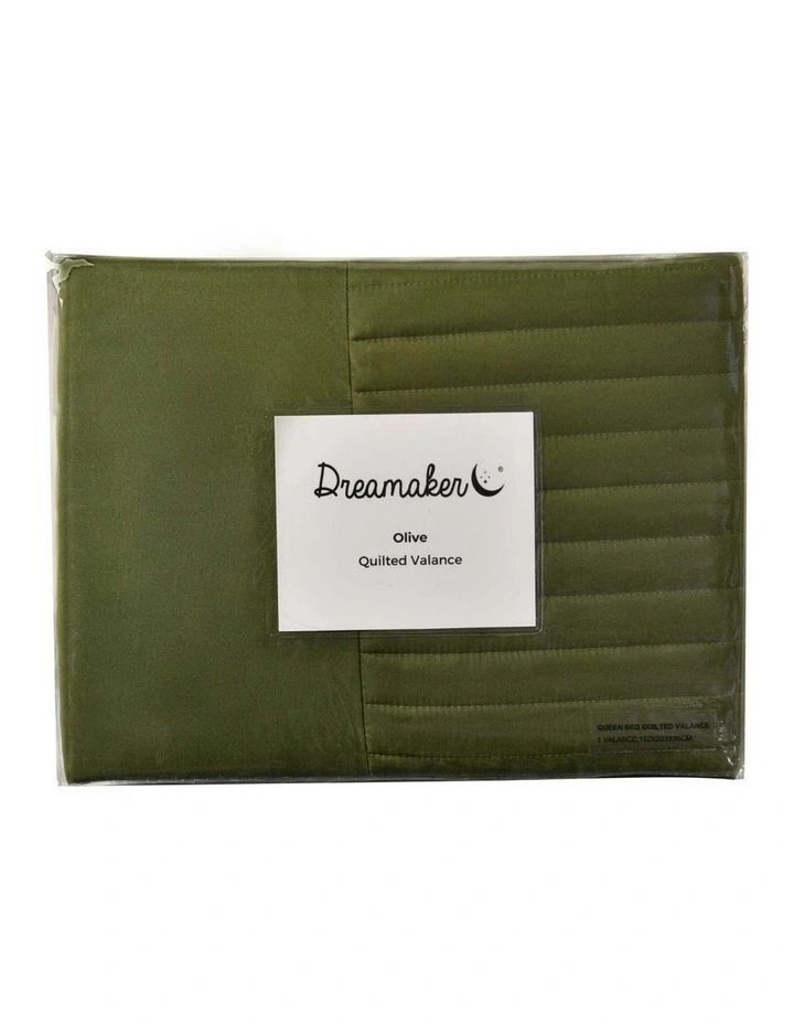 Dreamaker Quilted Valance in Olive image 5